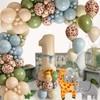 Jwssor 1st Birthday Decorations for Boys,1st Wild One Birthday Balloons,Jungle