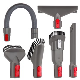 Attachments Replacement Tool Kit for Dyson V15 V12 V8 V11 V10 V7 Gen 5 Soft Dusting Brush Head Flexible Hose Mattress Brush Vacuum Crevice Accessories for Home and Car Cleaning