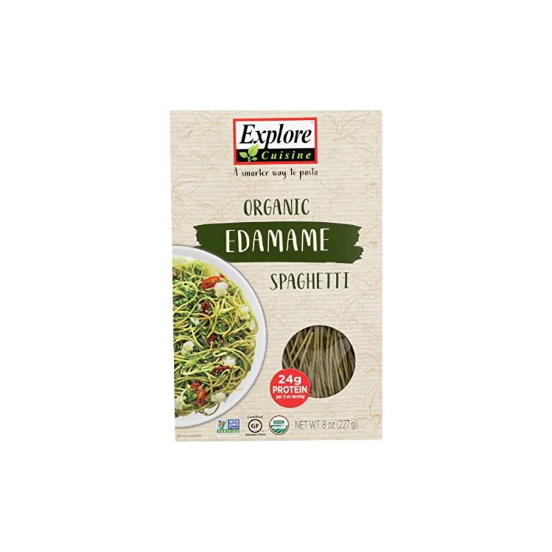 Explore Cuisine Organic Edamame Spaghetti Pasta, Non GMO, 8 Ounces