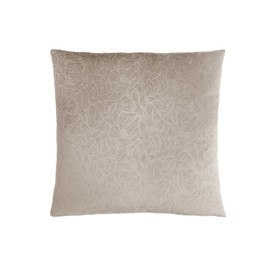 Monarch Specialties 9254, 18 X 18 Square, Insert Included, Decorative Throw, Accent, Sofa, Couch, Bedroom, Polyester, Hypoallergenic, Beige, Modern Pillow 18"X 18" Taupe Floral Velvet 1Pc