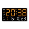 Hapihom LED Digital Wall Clock, 12/24H Table Clock With Adjustable