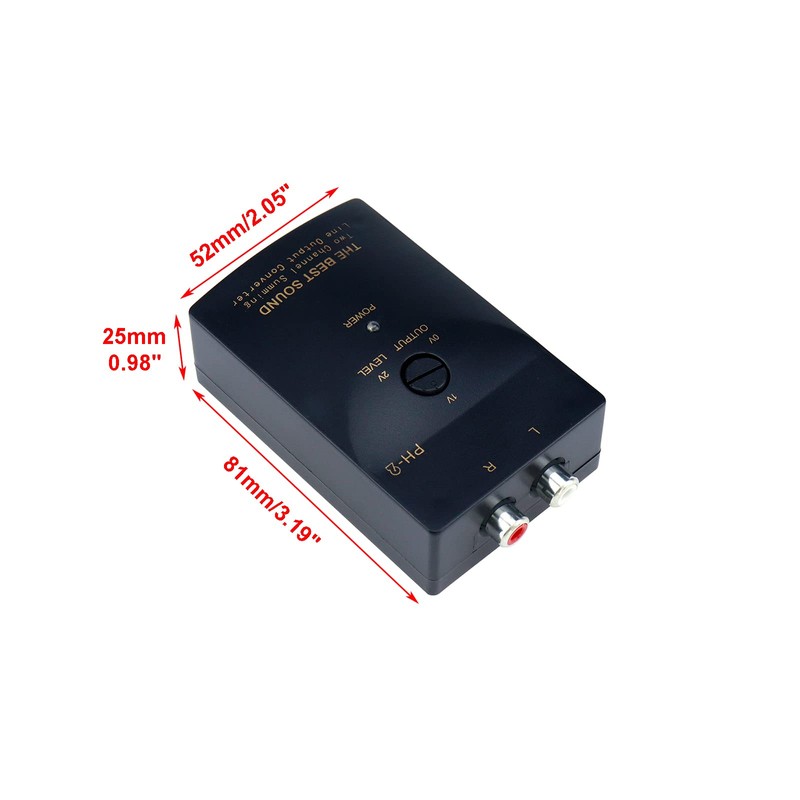 S SYDIEN 1Pc Black High to Low 2-Channel Line Output