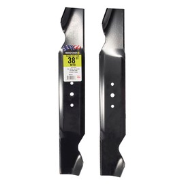 Maxpower 561513B 2 Blade Set for Many 38 in. Cut MTD, Cub Cadet, Troy-Bilt Mowers Replaces OEM #'s 742-0322, 742-0472, 942-0493, 50-2615, Black