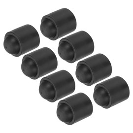 PATIKIL Pool Cue Protective Cover, 8 Pcs Rubber Pool Cues End Protectors Billiard Cue Bottom Cover Snooker Rod Protection Pad for Billiards, Black