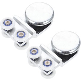 2 Poleas en Aleación de Aluminio, Fuerte Capacidad de Carga, Diseño Antiguo, Pack de 2 Piezas para Puerta Corrediza de Ducha para Cancel de Baño