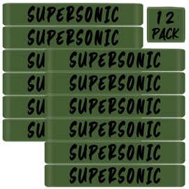 12 Pack Magsaddle Supersonic Magazine Marking Bands Supersonic Ammo Caliber Label Bands Identification Marker Holster Accessories (OD Green-Black)