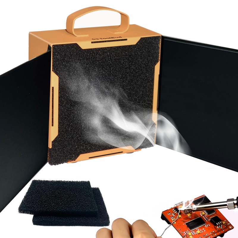 Upgraded ToolBud Solder Fume Extractor with Removable Magnetic Flaps |