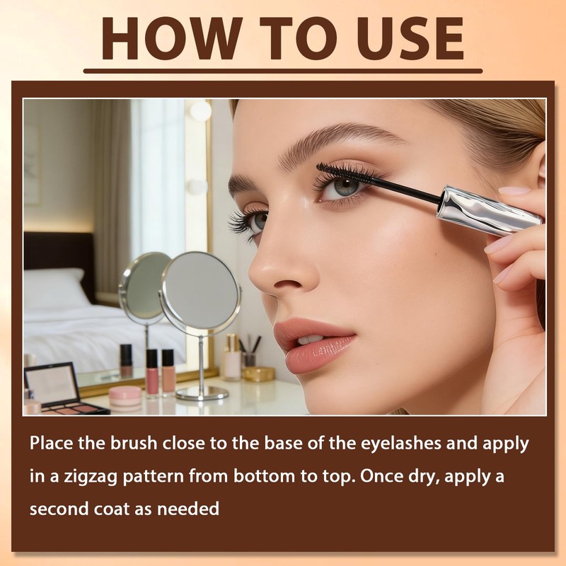 3Pcs Tubing Mascara Eyelash Primer, Waterproof Quick Drying Curling Mascara,