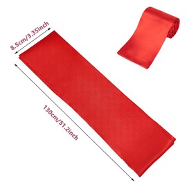 1Pcs Satin Silk Eye Covers,Soft Comfortable Silk Sleeping Cover Blindfold Tie,Soft Adjustable Eye Blindfold,130cm (red)