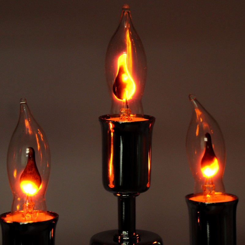 The Dreidel Company Flicker Flame Shaped Light Bulbs, E12 Replacement