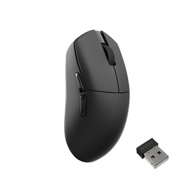LEMOKEY G1 8K Wireless Bluetooth 5.1/2.4 GHz/Wired Optical Mouse, Ultra-Lightweight 55g Programmable PixArt 3395 Sensor with up to 26,000/30000 DPI/ 650/750 IPS for Windows Mac Linux - Black