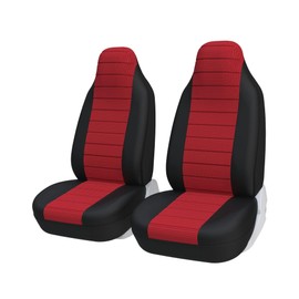 TOYOUN Autositzbezüge Vordersitze Sitzbezüge Auto Rot, Auto-Sitzschoner Schonbezüge Vordersitzbezüge Universal Hochlehnige Schalensitzbezüge