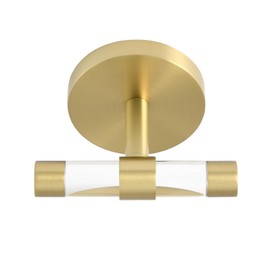Swiss Madison Well Made Forever Verre Acrylic Robe Hook in Brushed Gold