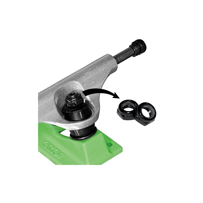 OMG Skateboard Parts Truck King Pin Nut Black (5)