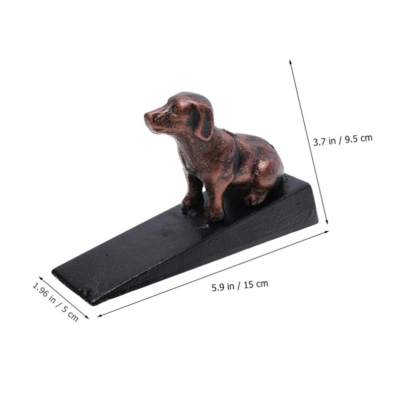 COHEALI Heavy Duty Cast Iron Door Stop Dog Ornament Prevents