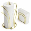 SZQINJI Paper Towel Roll Holder Countertop & Napkin Holder Set,
