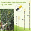 INFLATION Fruit Picker Tool,Apple Picker Pole with Basket,8 FT Adjustable