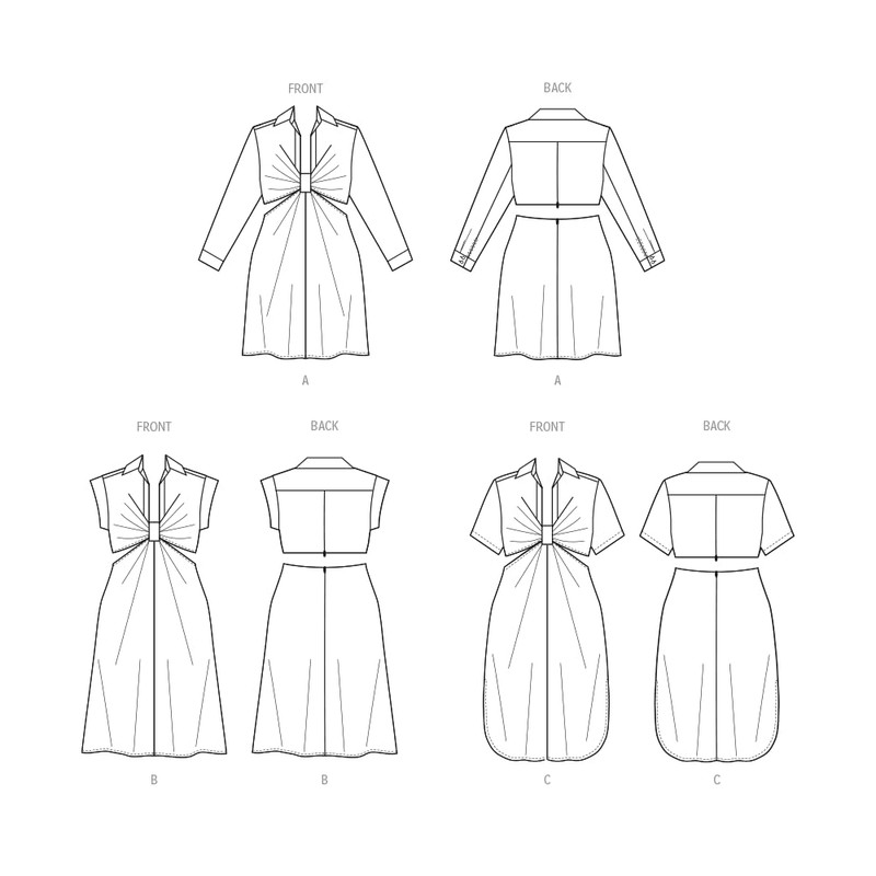 McCall's Misses' Knotted Shirt Dress Sewing Pattern Kit, Design Code