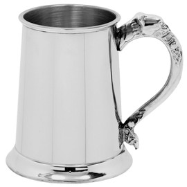 English Pewter Company 1 Pint Viking Embossed Valhalla Pewter Badge Tankard [VK002]