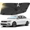 Lluzx Windshield Sun Shade Umbrella Custom Fit for Volkswagen Jetta