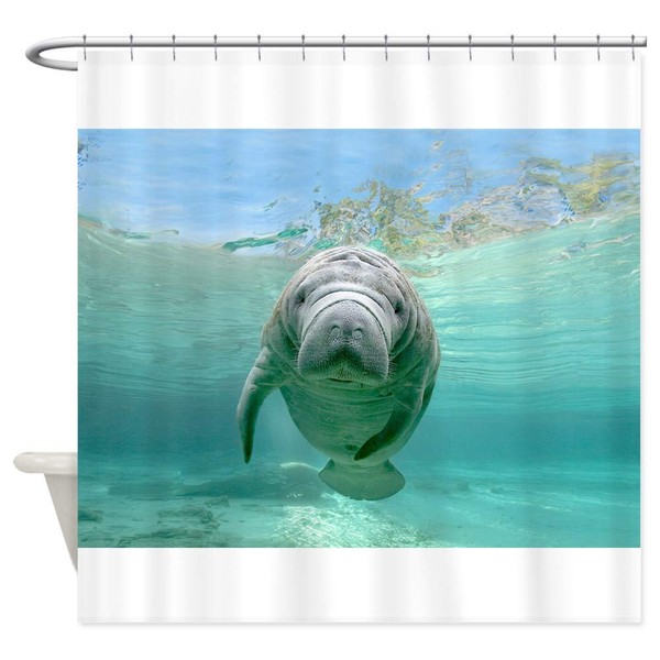 CafePress Baby Manatee Decorative Fabric Shower Curtain