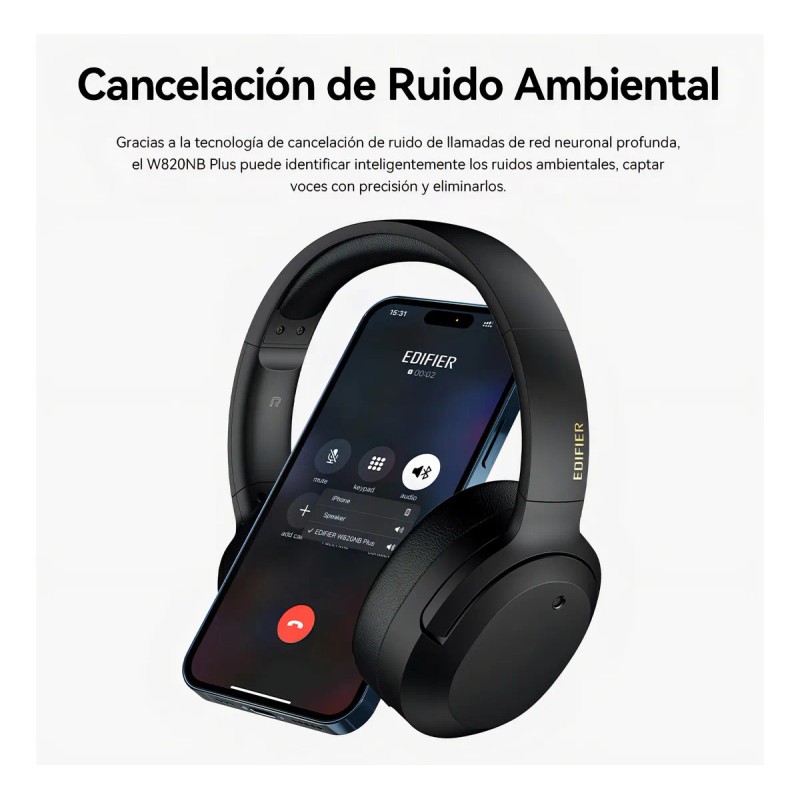 Edifier W820nb Plus Anc Audfonos -43db Cancelacin De Ruido Adaptativa