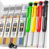 Nicpro 4 Pack Carpenter Pencil with Sharpener, Mechanical Carpenter Pencils