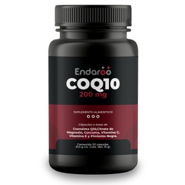 CoQ10 200 mg | Coenzima Q10 para Energía Celular y Bienestar Cardiovascular | Antioxidante para Vitalidad y Metabolismo | Suplemento sin Aditivos