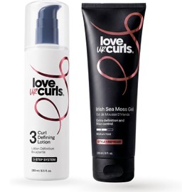 Love Ur Curls Crema Estilizadora Todo En Uno Para Rizos Y Gel Para El Cabello Con Musgo Marino Irlandés, Define, Hidrata Y Estiliza Con Manteca De Karité, Gel De Fijación Media Para Reducir El Encresp