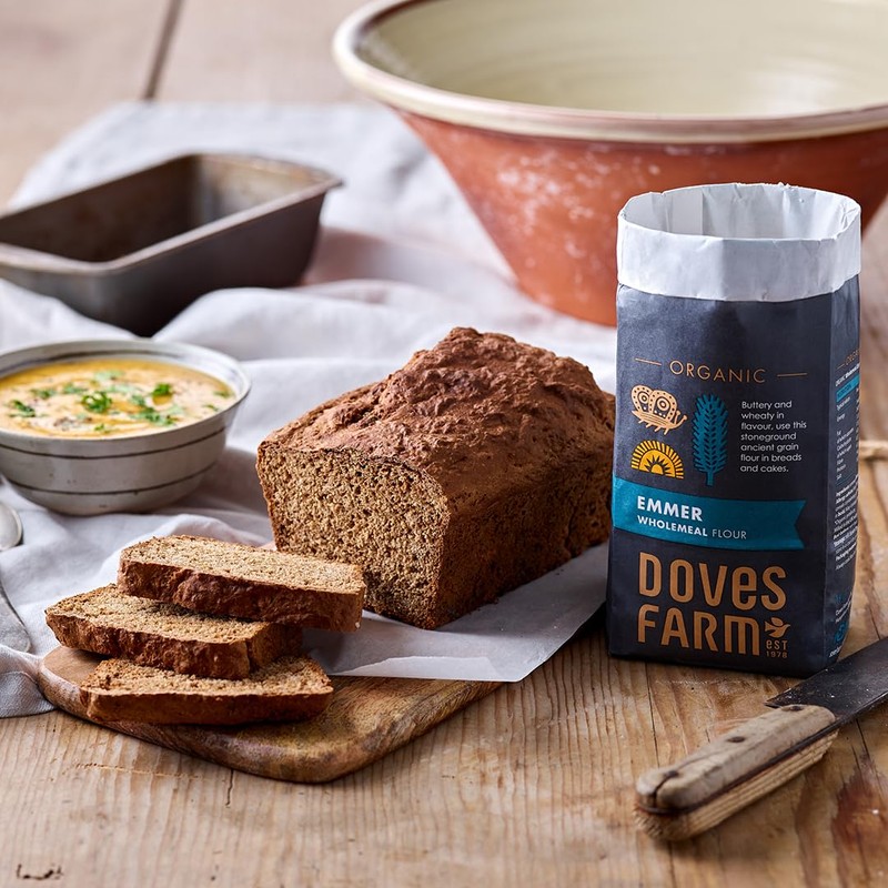 Doves Farm Organic Emmer Wholemeal Flour | for Bread &