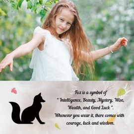 FYUKISS Fox, Fox Gifts for Girls, Fox Jewelry Bracelet Women