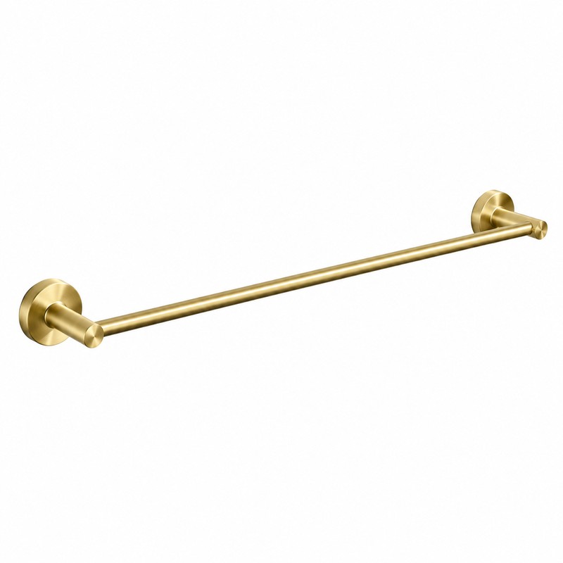 Brushed Gold Bathroom Towel Bar for Wall-Mounted Towel Storage –
