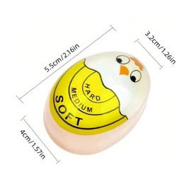 2 Stück Eieruhr, Wärmeempfindlich Farbe Veränderung Eier Timer Neuzeit Eieruhr(Hart/Mittel/Weich) Wiederverwendbare Egg Timer Harz Eieruhre für Zuhause, Schule,Restaurant Küche Kochen