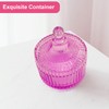 Body Powder Puff and Container, Glass Box for Dust Puff,