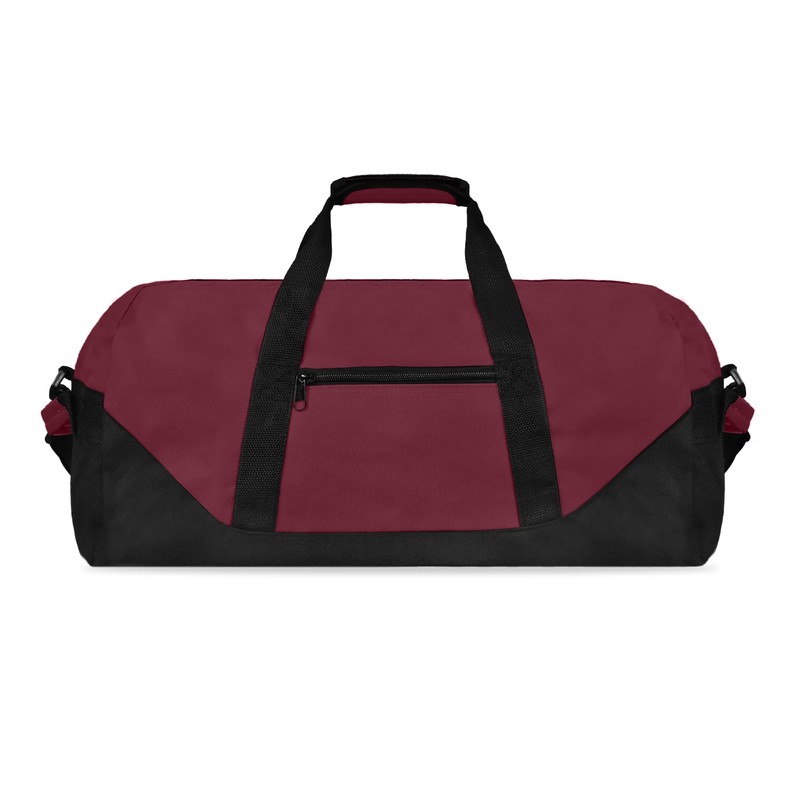 21" Large Duffle Bag with Adjustable Strap (Maroon)