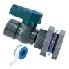 SEIWEI Regentonne Ablassventil Kit, 1" Regenfass-Zapfensatz mit Schottanschluss und Gewindeabdichtung