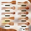 Wooden Spoons for Cooking, 10PCS Teak Wood Cookware Utensil Set