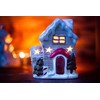 DARO DEKO Ceramic Christmas House Tea Light Holder 10 x