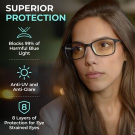 Prospek Blue Ray Reading Glasses, ARCTIC (+1.25 Diopters) For Women and Men, High Optical Quality Lenses