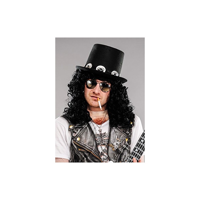 Magic Box Mens 80s Slash Accessory Kit with Wig