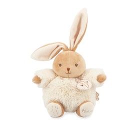 Kaloo - Musical Comforter Rabbit Cream 17 cm - Ultra Soft and Fluffy Plush Toy for Babies - Tender Companion from Birth - Ideal Size for Small Hands - Gift for Birth - K214021