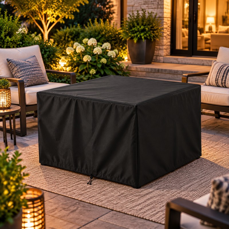 Square Fire Pit Cover for Outdoor Protection – Waterproof Outdoor