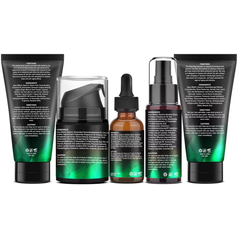 GOWLAVER All In One Men's Skin Care Set Facial Cleanser