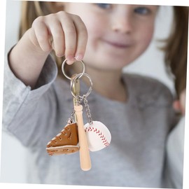 SAFIGLE 3pcs Baseball Keychain Mini Softball Keychains Stylish Bag Accessories for Women Energetic Eye-catching for Sports