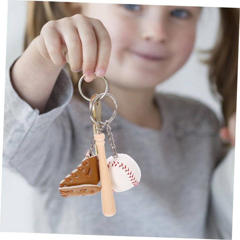 SAFIGLE 3pcs Baseball Keychain Mini Softball Keychains Stylish Bag Accessories