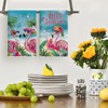 Artoid Mode Flamingo Seagull Palm Hello Summer Kitchen Towels Dish