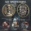 RYUKENLM Memento Mori Coin 3D Skull Challenge Coins Daily Stoic