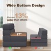 Folding Sofa Bed, One-Piece High-Density Foam Sleeper Chair, Grey, Twin