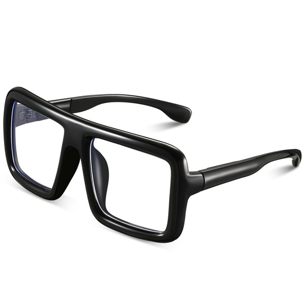 BBTO Nerd Glasses with Clear Lenses Retro Wizard Glasses Thick
