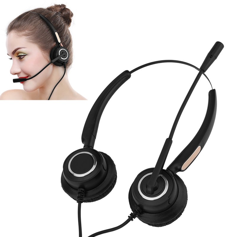 Call Center USB Headset Light Weight Noise Cancelling USB Call
